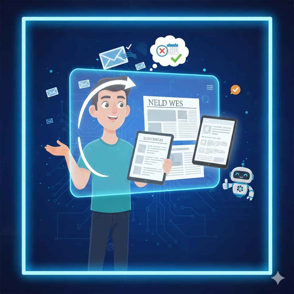 email marketing interface showing newsletter templates, subscriber lists and automated email campaigns